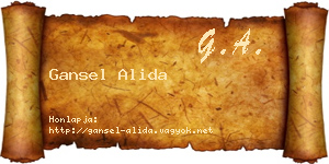 Gansel Alida névjegykártya